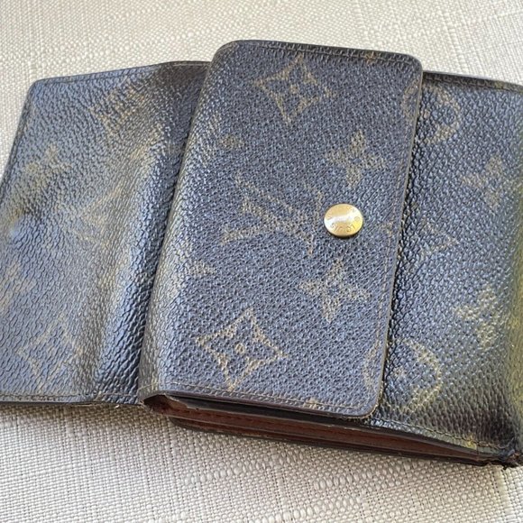 Vintage Louis Vuitton Wallet Card Holder Brown Leather Trifold Purse Made France - Picture 5 of 12